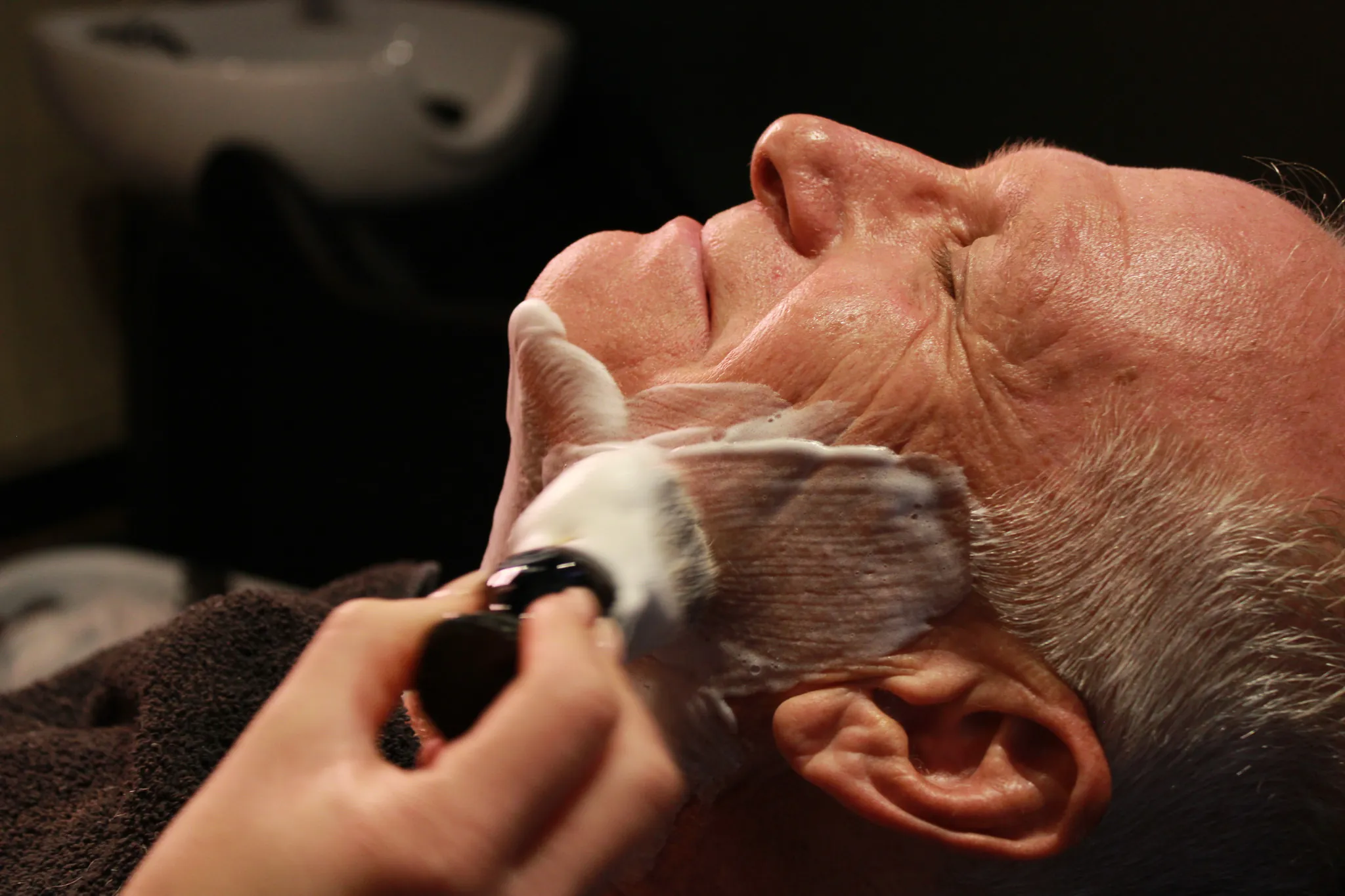 Hot-towel straight-razor shave at Vintage Blade